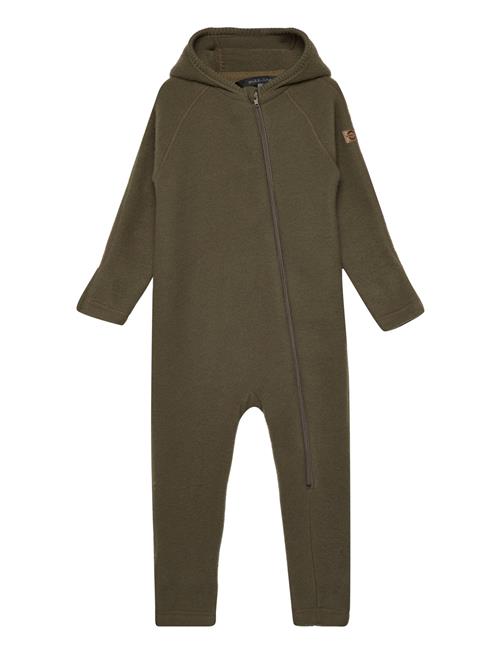 Se mikk-line Wool Baby Suit W Ears Mikk-line Khaki ved Booztlet