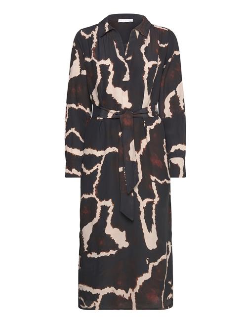 Coster Copenhagen Long Dress In Night Clouds Print Coster Copenhagen Black