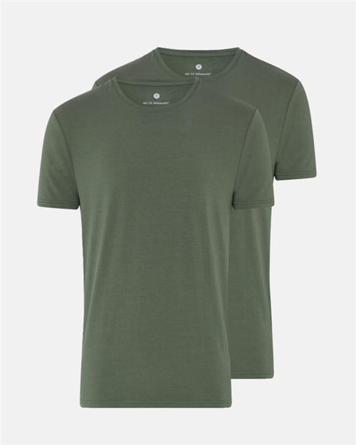 T-shirt o-neck | 2-pak | Bambusviskose | Grøn