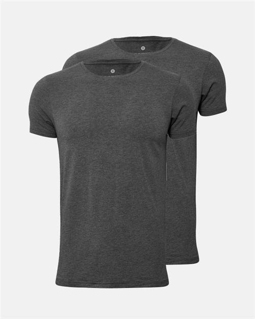 T-shirt o-neck 2-pak | Bambusviskose | Mørk grå