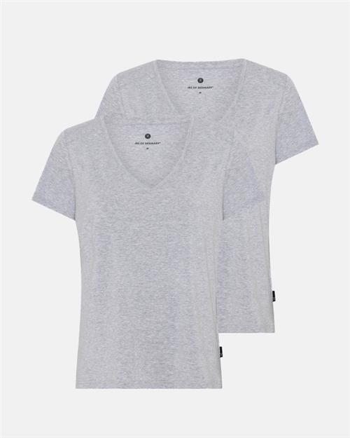 T-shirt v-neck 2-pak | Bambusviskose | Grå