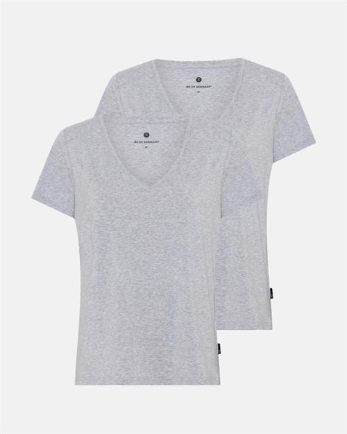 T-shirt v-neck | 2-pak | Bambusviskose | Grå