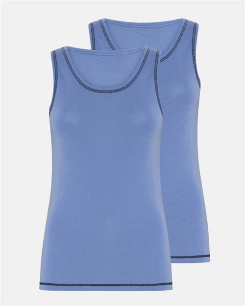 Tanktop | 2-pak | 100 merino uld | Blå