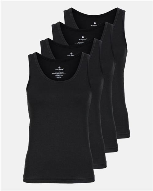 Tanktop 4-pak | Bambusviskose | Sort