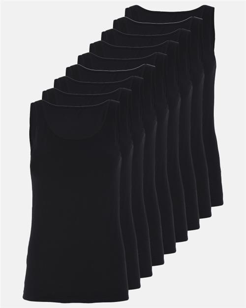 Tanktop 9-pak | GOTS bomuld | Sort
