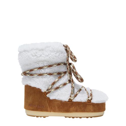 Se Moon Boot Light Shearling Lave Støvler Whisky/Off White | Brun | 31-32 EU ved Babyshop