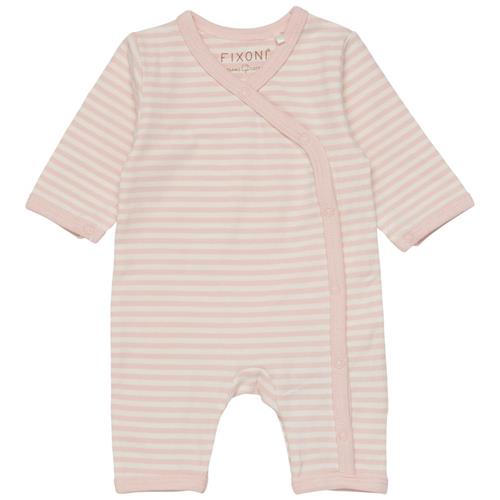 Se Fixoni Stribet Heldragt Sepia Rose | Lyserød | 32 cm ved Babyshop