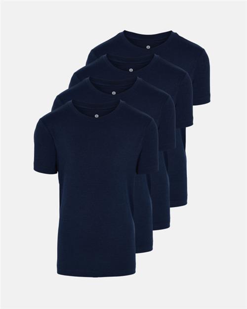 T-shirt o-neck | 4-pak | Bambusviskose | Navy