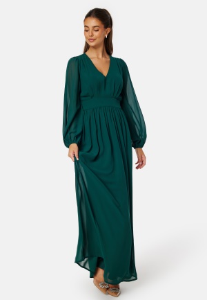 Bubbleroom Occasion Isobel Long sleeve Gown Dark green 34