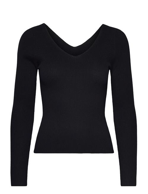 Mango Ribbed Sweater With Low-Cut Back Mango Black