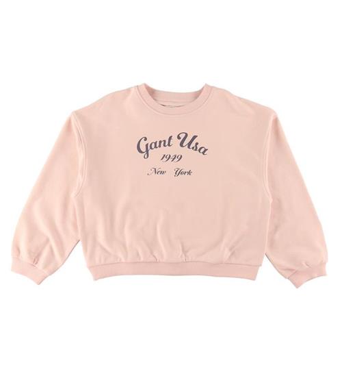 Se GANT GANT Sweatshirt - Oversized Logo - Crystal Pink ved KidsWorld