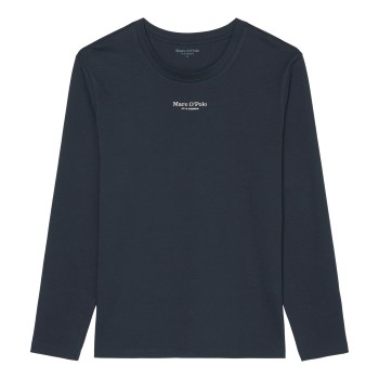 Se Marc O'Polo Marc O Polo Long Sleeve Round Neck Shirt Marineblå bomuld Small Herre ved Timarco