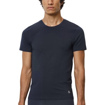 Se Marc O'Polo Marc O Polo Men Crew Neck Shirt 2P Marineblå bomuld Medium Herre ved Timarco