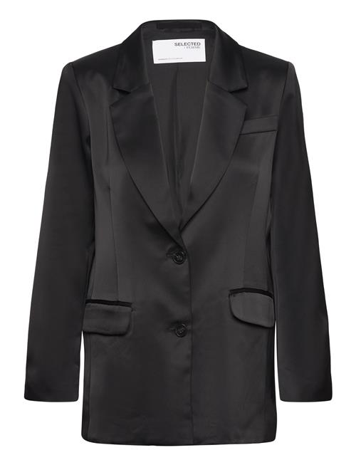 Se Selected Femme Slftasja Ls Relaxed Blazer Selected Femme Black ved Booztlet