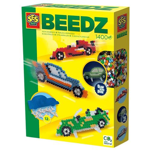 SES Creative Beedz - Cars Påstryget Perle | Gul | 6-10