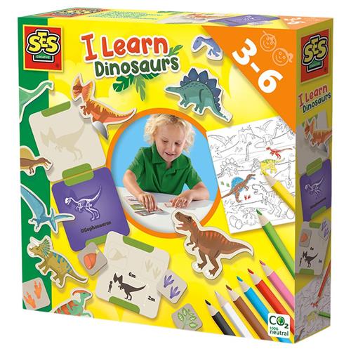 Se SES Creative Dinosaurs Håndværkssæt | Gul | 3-6 ved Babyshop