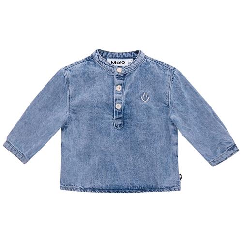 Se Molo Enoz Skjorte Bleach Denim | Blå | 68 cm ved Babyshop