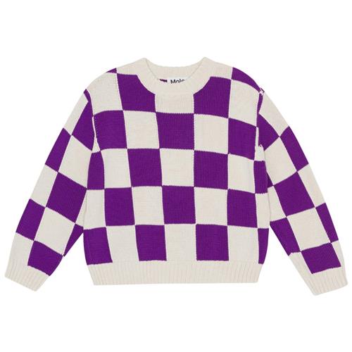 Molo Gertina Strikket Trøje Purple Shell Check | Lilla | 98/104 cm