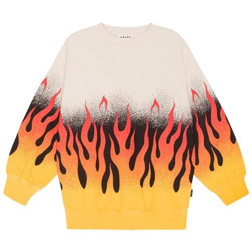 Se Molo GOTS Monti Sweatshirt On Fire | Orange | 110 cm ved Babyshop