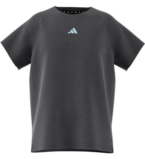 Se adidas Performance T- shirt - JG Tee Lux - GrÃ¥ Meleret ved KidsWorld