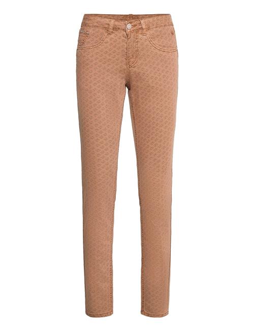 Se Cream Cr Lotte Printed Twill Pant Cream Brown ved Booztlet