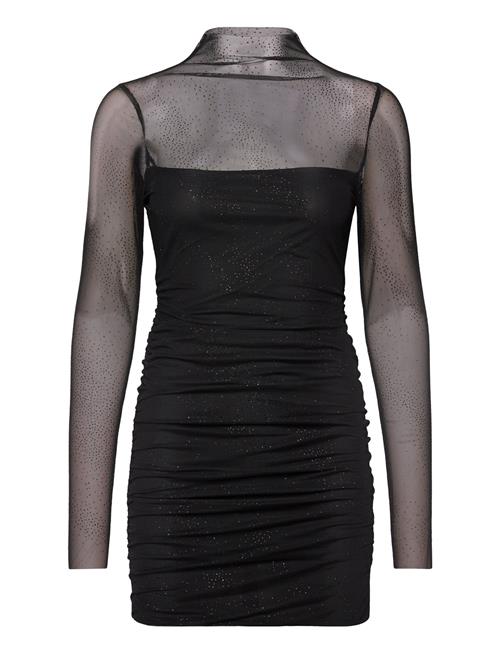 Draped Shiny Dress Mango Black