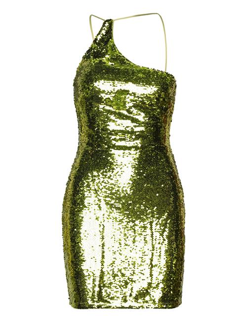 Mango Asymmetric Sequin Dress Mango Green