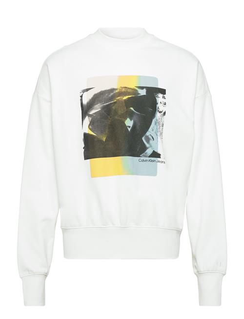 Calvin Klein Jeans Multi Layered Photo Crew Neck Calvin Klein Jeans White