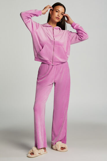 Hunkemöller Pyjamasbukser i velour pink