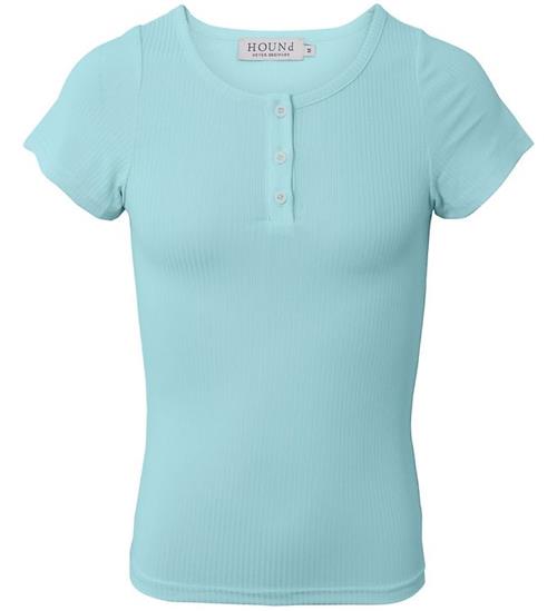 Se Hound Hound T-shirt - Rib - Light Blue ved KidsWorld