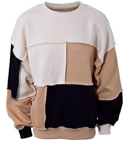 Se Hound Hound Sweatshirt - Patchwork - Sand ved KidsWorld