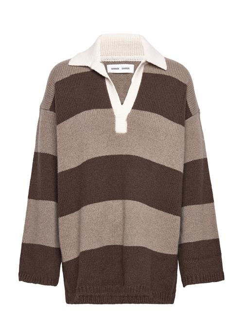 Samsøe Samsøe Keik V Neck Polo 11250 Samsøe Samsøe Brown