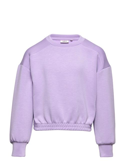 Se Kids Only Kogscarlett L/S Short O-Neck Bo Swt Kids Only Purple ved Booztlet