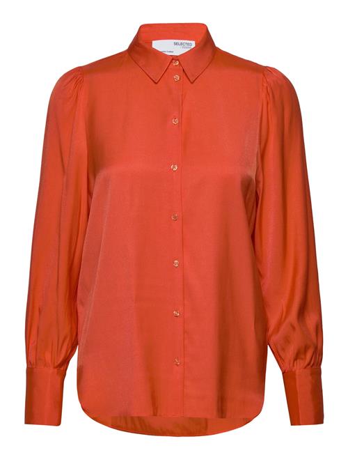 Selected Femme Slfalfa Ls Shirt B Selected Femme Orange