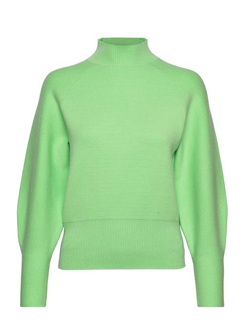 Slfmerle Fyria Ls Knit Highneck B Camp Selected Green