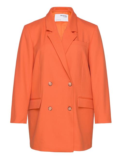 Se Selected Femme Slfmynella Relaxed Blazer Curve Selected Femme Orange ved Booztlet