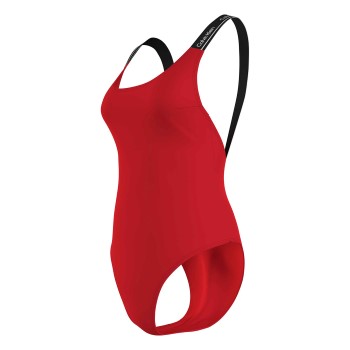 Calvin Klein Pure Swim One Piece Rød Large Dame