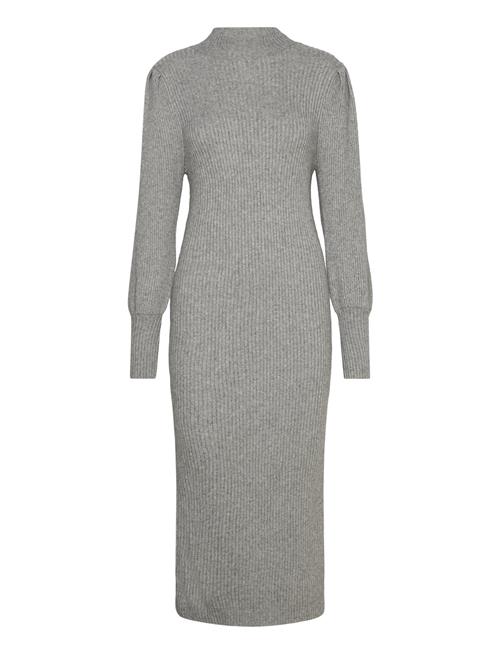 ONLY Onlkatia L/S Puff Long Slit Dress Ex Knt ONLY Grey