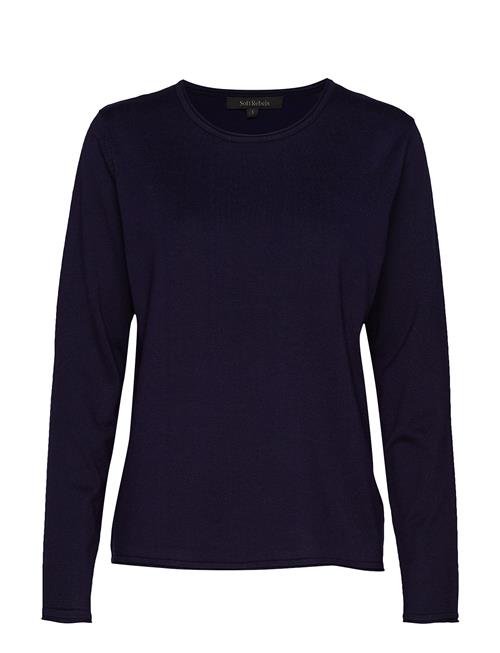 Srmarla O-Neck Knit Roll Edge Soft Rebels Blue