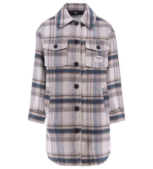 Tommy Hilfiger Tommy Hilfiger Jakke - Check Coat - Grey/Petrol Check