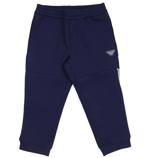 Se Emporio Armani Bukser - Black Iris m. Logostribe ved KidsWorld