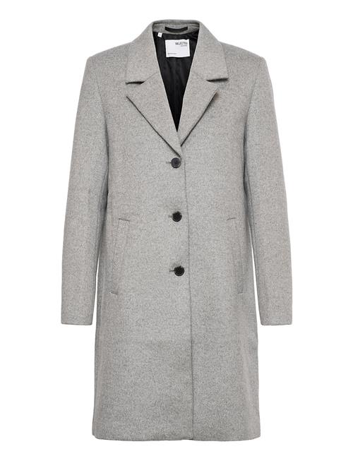 Slfsasja Wool Coat Boozt B Selected Femme Grey