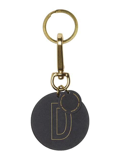 Personal Key Ring & Bagtag Design Letters Black