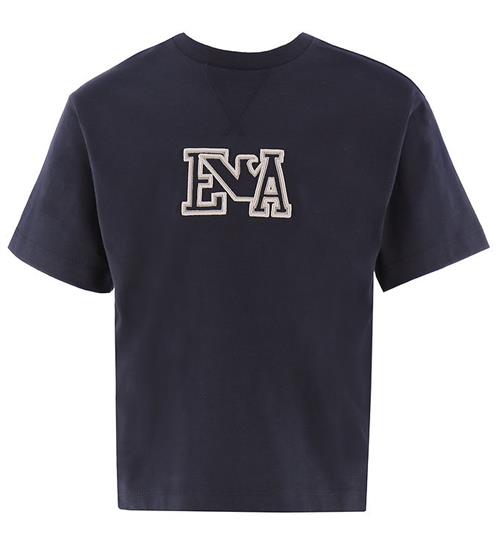 Se Emporio Armani Emporio Armani T-shirt - Navy m. Broderi ved KidsWorld