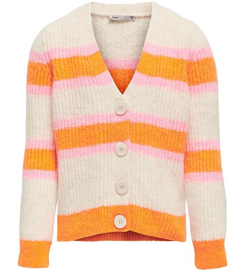 Kids Only Kids Only Cardigan - Strik - KogEthel - Birch/Apricot/Begonia Pi