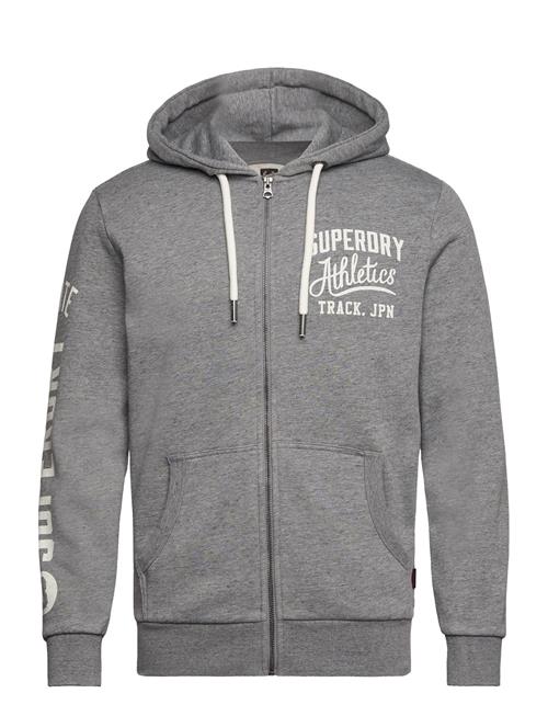 Se Superdry Athletic Coll Graphic Ziphood Superdry Grey ved Booztlet