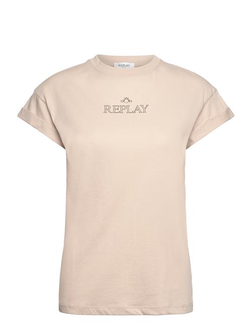 Replay T-Shirt Regular Pure Logo Replay Beige