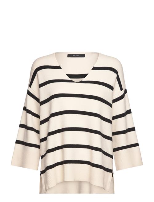 Vero Moda Vmsaba 3/4 V-Nck Stripe Pullover Ga Noos Vero Moda Cream