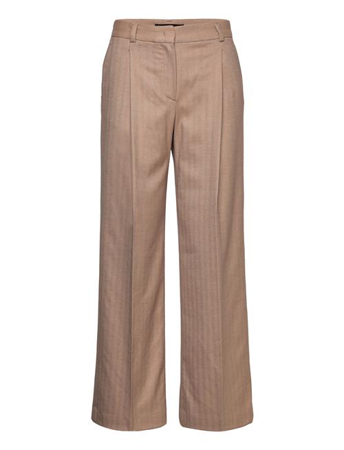 Chalk-Stripe Trousers Mango Beige