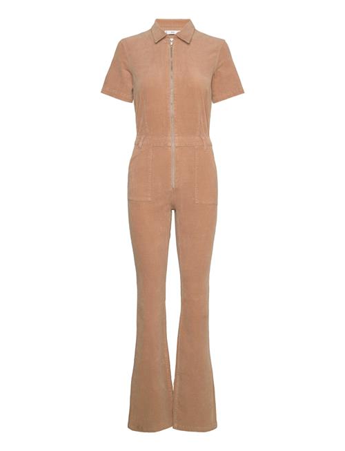 Mango Corduroy Jumpsuit With Zip Mango Beige